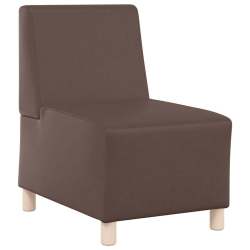 Sofa Fotel Brązowy 55 cm Skóra ekologiczna