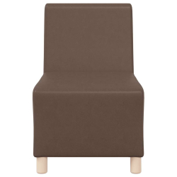 Sofa Fotel Brązowy 55 cm Skóra ekologiczna
