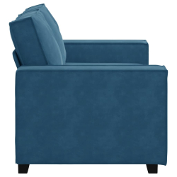 Sofa 2-osobowa, niebieski, 120 cm, tapicerowana aksamitem