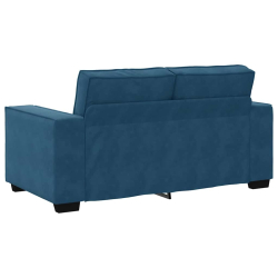 Sofa 2-osobowa, niebieski, 120 cm, tapicerowana aksamitem
