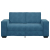 Sofa 2-osobowa, niebieski, 120 cm, tapicerowana aksamitem