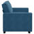Sofa 2-osobowa, niebieski, 120 cm, tapicerowana aksamitem