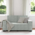 Sofa 2-osobowa, jasnoszara, 120 cm, tapicerowana aksamitem