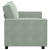 Sofa 2-osobowa, jasnoszara, 120 cm, tapicerowana aksamitem