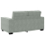 Sofa 2-osobowa, jasnoszara, 120 cm, tapicerowana aksamitem