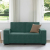 Sofa 2-osobowa, ciemnozielona, 120 cm, tapicerowana aksamitem