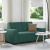 Sofa 2-osobowa, ciemnozielona, 120 cm, tapicerowana aksamitem