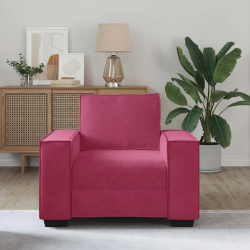 Sofa Fotel Wino Czerwone 59 cm Aksamit