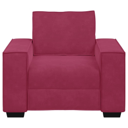Sofa Fotel Wino Czerwone 59 cm Aksamit
