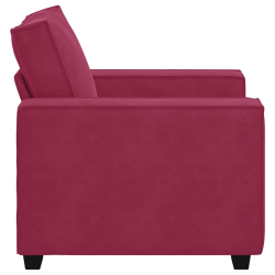 Sofa Fotel Wino Czerwone 59 cm Aksamit