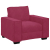 Sofa Fotel Wino Czerwone 59 cm Aksamit