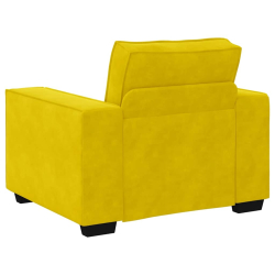 Sofa Fotel Żółty 59 cm Aksamit