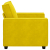 Sofa Fotel Żółty 59 cm Aksamit