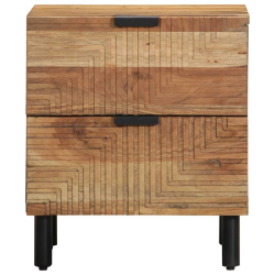 Szafki nocne, 2 szt., 40x33x46 cm, lite drewno akacjowe