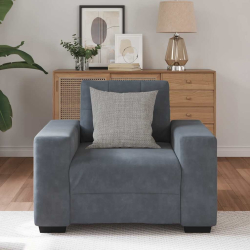 Sofa Fotel Ciemnoszary 59 cm Aksamit