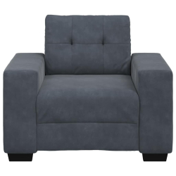 Sofa Fotel Ciemnoszary 59 cm Aksamit