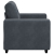 Sofa Fotel Ciemnoszary 59 cm Aksamit