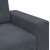 Sofa Fotel Ciemnoszary 59 cm Aksamit
