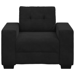 Sofa Fotel Czarny 59 cm Aksamit
