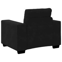 Sofa Fotel Czarny 59 cm Aksamit