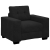 Sofa Fotel Czarny 59 cm Aksamit