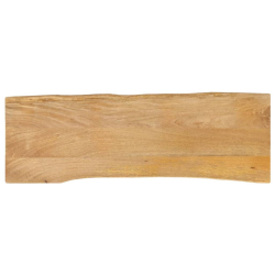 Blat stołu, 110x40x2,5 cm, naturalna krawędź, lite drewno mango