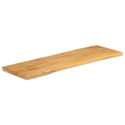 Blat stołu, 110x40x2,5 cm, naturalna krawędź, lite drewno mango