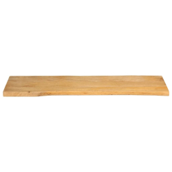Blat stołu, 110x40x2,5 cm, naturalna krawędź, lite drewno mango