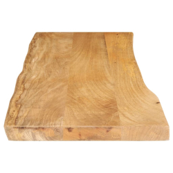 Blat stołu, 110x40x2,5 cm, naturalna krawędź, lite drewno mango