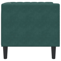 Fotel Chesterfield, ciemnozielony, tapicerowany aksamitem