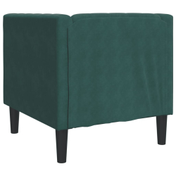 Fotel Chesterfield, ciemnozielony, tapicerowany aksamitem