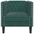 Fotel Chesterfield, ciemnozielony, tapicerowany aksamitem