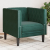 Fotel Chesterfield, ciemnozielony, tapicerowany aksamitem