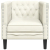 Fotel Chesterfield, kremowy, tapicerowany aksamitem