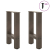 Nogi do stolika kawowego, naturalna stal, 2 szt., 38x(42-43) cm