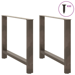 Nogi do stolika kawowego, naturalna stal, 2 szt., 100x(72-73)cm