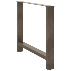 Nogi do stolika kawowego, naturalna stal, 2 szt., 100x(72-73)cm