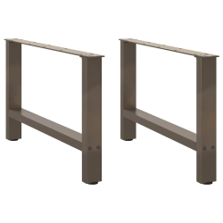 Nogi do stolika kawowego, naturalna stal, 2 szt., 70x(42-43) cm