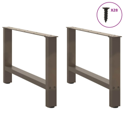 Nogi do stolika kawowego, naturalna stal, 2 szt., 70x(42-43) cm