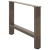 Nogi do stolika kawowego, naturalna stal, 2 szt., 70x(42-43) cm