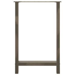 Nogi do stolika kawowego, naturalna stal, 2 szt., 60x(90-91) cm