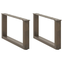 Nogi do stolika kawowego, 2 szt., naturalna stal, 60x(30-31) cm