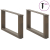 Nogi do stolika kawowego, 2 szt., naturalna stal, 60x(30-31) cm