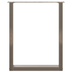 Nogi do stolika kawowego, 2 szt., naturalna stal, 60x(72-73) cm