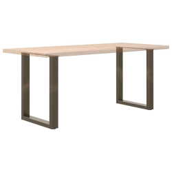 Nogi do stolika kawowego, 2 szt., naturalna stal, 60x(72-73) cm