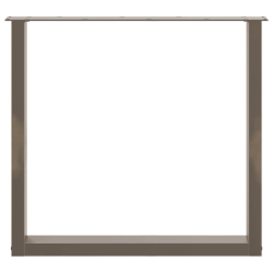 Nogi do stolika kawowego, 3 szt., naturalna stal, 80x(72-73) cm