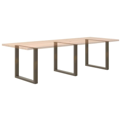 Nogi do stolika kawowego, 3 szt., naturalna stal, 80x(72-73) cm