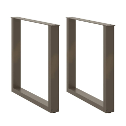 Nogi do stolika kawowego, 2 szt., naturalna stal, 90x(72-73) cm