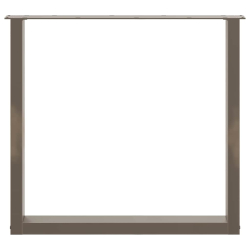 Nogi do stolika kawowego, 2 szt., naturalna stal, 90x(72-73) cm