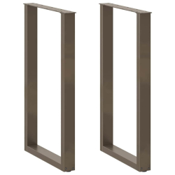 Nogi do stolika kawowego 2 szt. naturalna stal 60x(100-101) cm